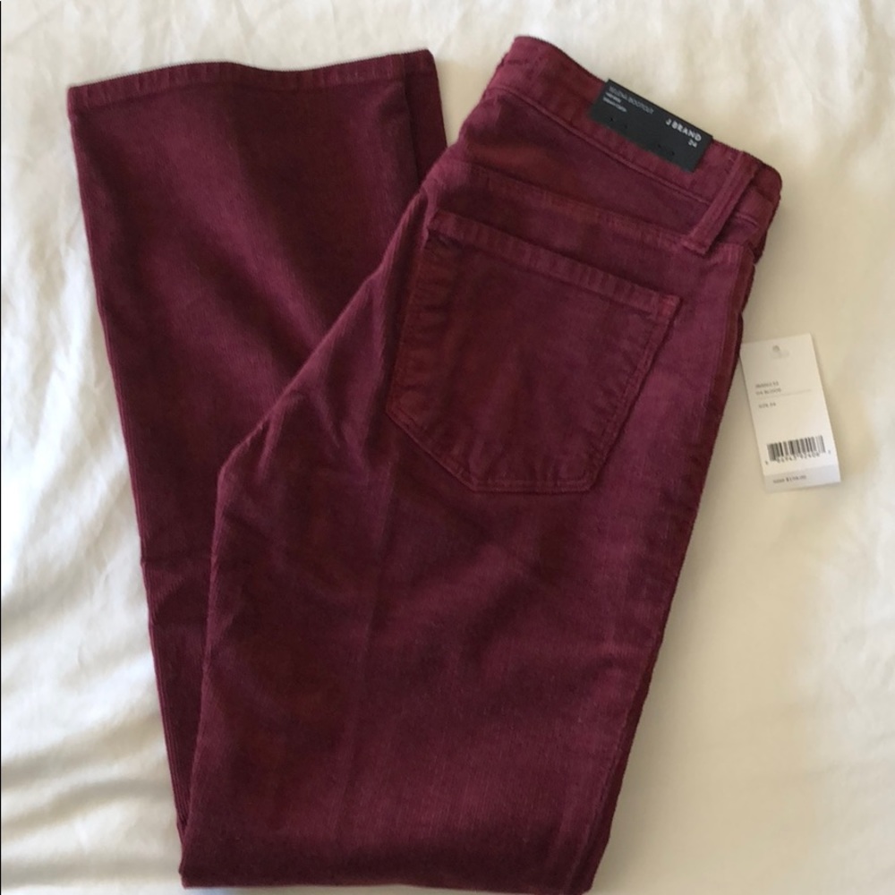J Brand burgundy corduroys